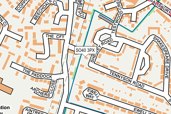 SO40 3PX map - OS OpenMap – Local (Ordnance Survey) SO40 3PX map - OS OpenMap – Local (Ordnance Survey)
