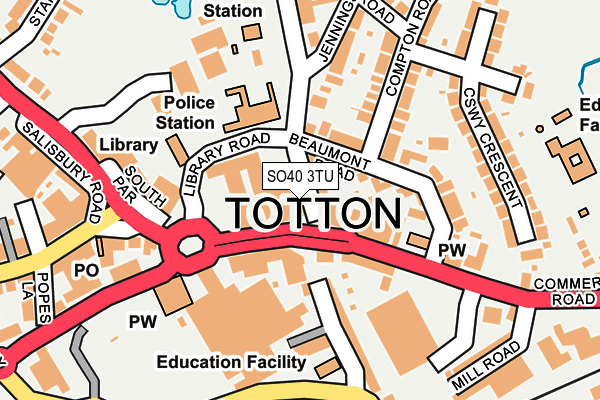 SO40 3TU map - OS OpenMap – Local (Ordnance Survey) SO40 3TU map - OS OpenMap – Local (Ordnance Survey)