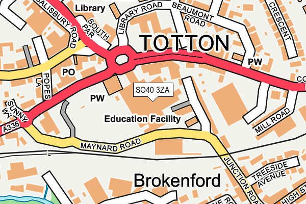 SO40 3ZA map - OS OpenMap – Local (Ordnance Survey) SO40 3ZA map - OS OpenMap – Local (Ordnance Survey)