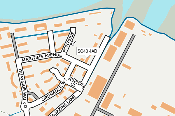 SO40 4AD map - OS OpenMap – Local (Ordnance Survey) SO40 4AD map - OS OpenMap – Local (Ordnance Survey)