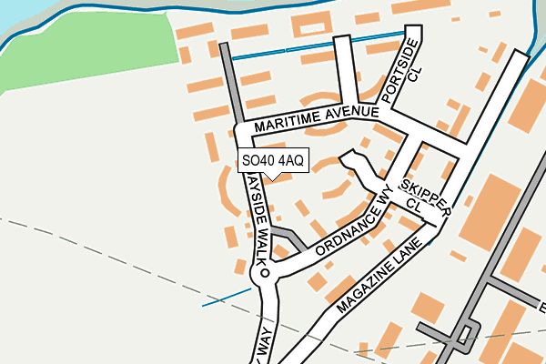 SO40 4AQ map - OS OpenMap – Local (Ordnance Survey) SO40 4AQ map - OS OpenMap – Local (Ordnance Survey)