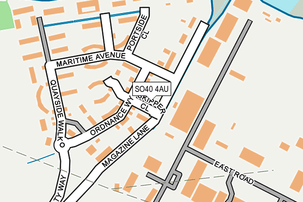SO40 4AU map - OS OpenMap – Local (Ordnance Survey) SO40 4AU map - OS OpenMap – Local (Ordnance Survey)