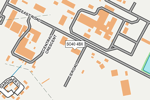 SO40 4BX map - OS OpenMap – Local (Ordnance Survey) SO40 4BX map - OS OpenMap – Local (Ordnance Survey)