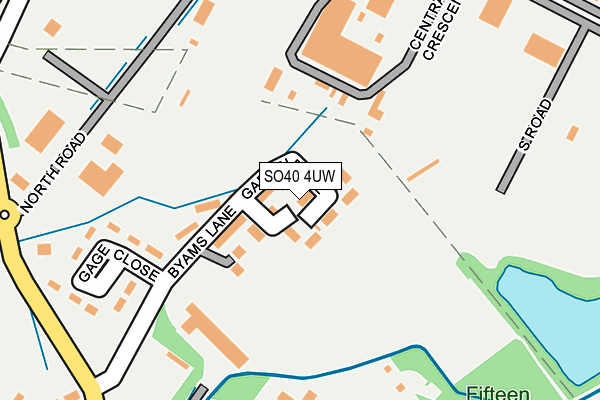 SO40 4UW map - OS OpenMap – Local (Ordnance Survey) SO40 4UW map - OS OpenMap – Local (Ordnance Survey)