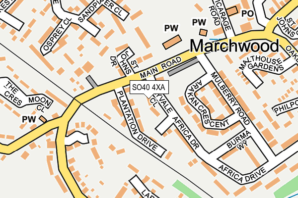 SO40 4XA map - OS OpenMap – Local (Ordnance Survey) SO40 4XA map - OS OpenMap – Local (Ordnance Survey)