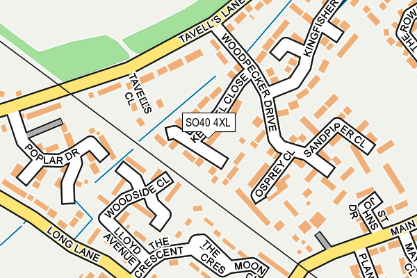 SO40 4XL map - OS OpenMap – Local (Ordnance Survey) SO40 4XL map - OS OpenMap – Local (Ordnance Survey)