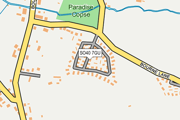 SO40 7GU map - OS OpenMap – Local (Ordnance Survey) SO40 7GU map - OS OpenMap – Local (Ordnance Survey)