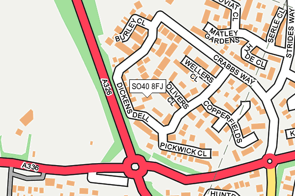 SO40 8FJ map - OS OpenMap – Local (Ordnance Survey) SO40 8FJ map - OS OpenMap – Local (Ordnance Survey)