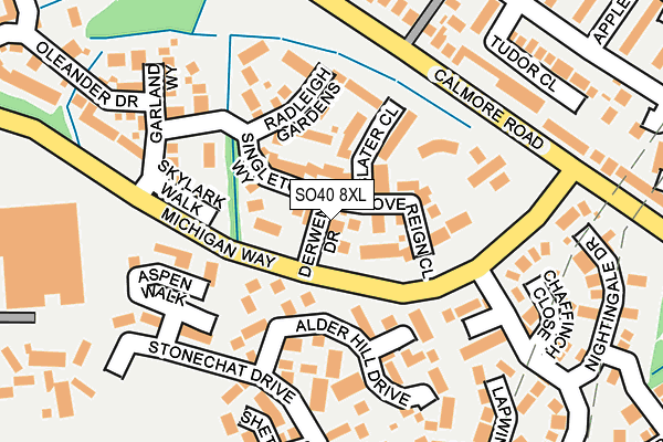 SO40 8XL map - OS OpenMap – Local (Ordnance Survey) SO40 8XL map - OS OpenMap – Local (Ordnance Survey)
