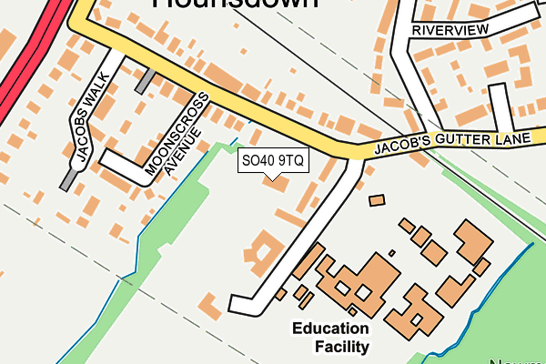 SO40 9TQ map - OS OpenMap – Local (Ordnance Survey) SO40 9TQ map - OS OpenMap – Local (Ordnance Survey)