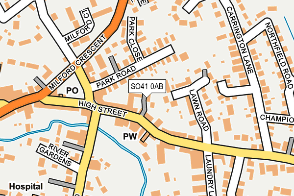SO41 0AB map - OS OpenMap – Local (Ordnance Survey) SO41 0AB map - OS OpenMap – Local (Ordnance Survey)
