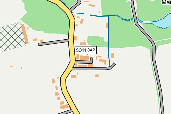 SO41 0AP map - OS OpenMap – Local (Ordnance Survey) SO41 0AP map - OS OpenMap – Local (Ordnance Survey)