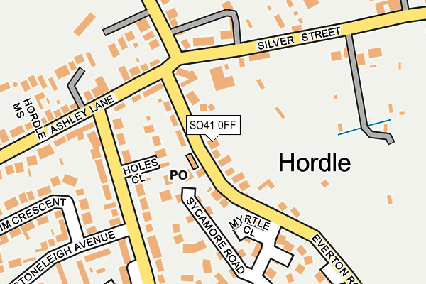 SO41 0FF map - OS OpenMap – Local (Ordnance Survey) SO41 0FF map - OS OpenMap – Local (Ordnance Survey)