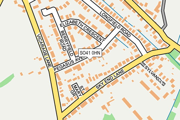 SO41 0HN map - OS OpenMap – Local (Ordnance Survey) SO41 0HN map - OS OpenMap – Local (Ordnance Survey)