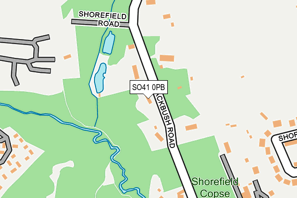 SO41 0PB map - OS OpenMap – Local (Ordnance Survey) SO41 0PB map - OS OpenMap – Local (Ordnance Survey)