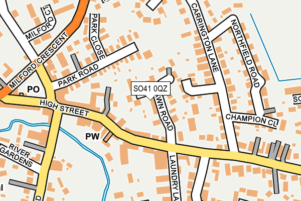 SO41 0QZ map - OS OpenMap – Local (Ordnance Survey) SO41 0QZ map - OS OpenMap – Local (Ordnance Survey)