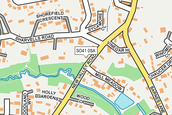 SO41 0SA map - OS OpenMap – Local (Ordnance Survey) SO41 0SA map - OS OpenMap – Local (Ordnance Survey)