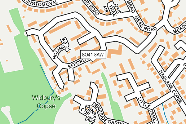 SO41 8AW map - OS OpenMap – Local (Ordnance Survey) SO41 8AW map - OS OpenMap – Local (Ordnance Survey)