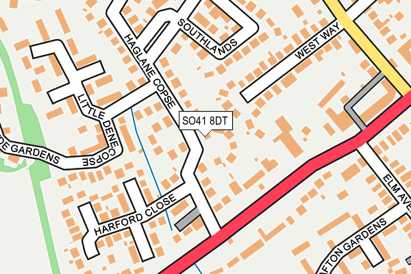 SO41 8DT map - OS OpenMap – Local (Ordnance Survey) SO41 8DT map - OS OpenMap – Local (Ordnance Survey)