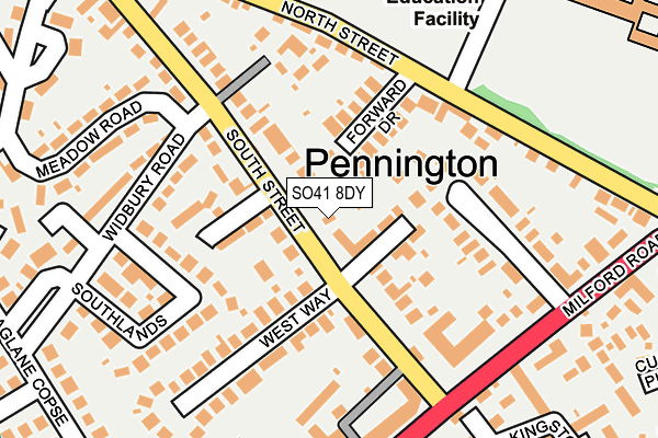 SO41 8DY map - OS OpenMap – Local (Ordnance Survey) SO41 8DY map - OS OpenMap – Local (Ordnance Survey)