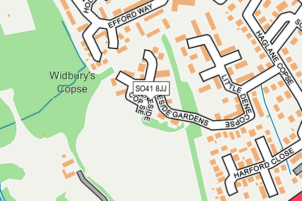 SO41 8JJ map - OS OpenMap – Local (Ordnance Survey) SO41 8JJ map - OS OpenMap – Local (Ordnance Survey)