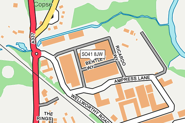 SO41 8JW map - OS OpenMap – Local (Ordnance Survey) SO41 8JW map - OS OpenMap – Local (Ordnance Survey)