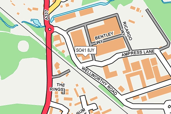 SO41 8JY map - OS OpenMap – Local (Ordnance Survey) SO41 8JY map - OS OpenMap – Local (Ordnance Survey)