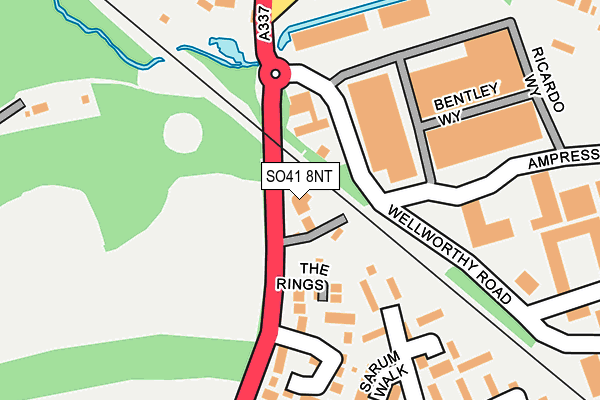 SO41 8NT map - OS OpenMap – Local (Ordnance Survey) SO41 8NT map - OS OpenMap – Local (Ordnance Survey)