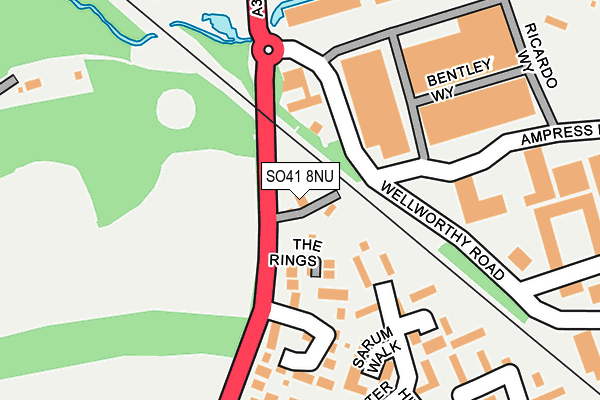 SO41 8NU map - OS OpenMap – Local (Ordnance Survey) SO41 8NU map - OS OpenMap – Local (Ordnance Survey)