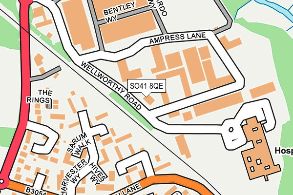 SO41 8QE map - OS OpenMap – Local (Ordnance Survey) SO41 8QE map - OS OpenMap – Local (Ordnance Survey)