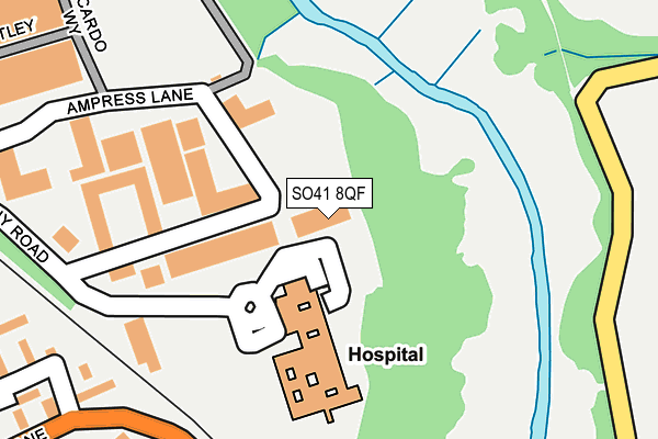 SO41 8QF map - OS OpenMap – Local (Ordnance Survey) SO41 8QF map - OS OpenMap – Local (Ordnance Survey)