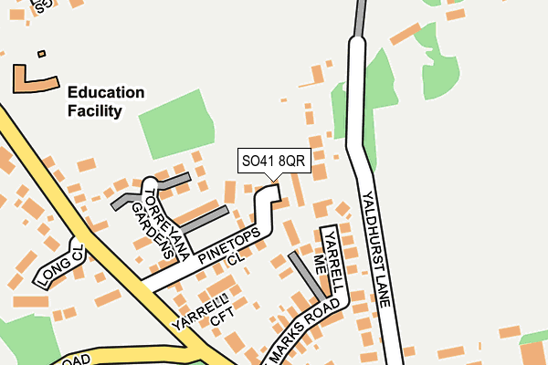 SO41 8QR map - OS OpenMap – Local (Ordnance Survey) SO41 8QR map - OS OpenMap – Local (Ordnance Survey)