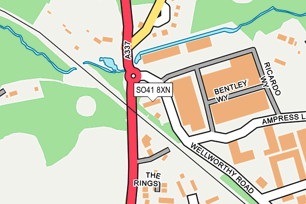 SO41 8XN map - OS OpenMap – Local (Ordnance Survey) SO41 8XN map - OS OpenMap – Local (Ordnance Survey)