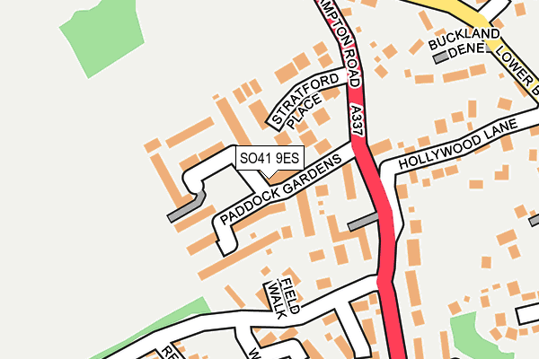 SO41 9ES map - OS OpenMap – Local (Ordnance Survey) SO41 9ES map - OS OpenMap – Local (Ordnance Survey)