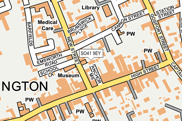 SO41 9EY map - OS OpenMap – Local (Ordnance Survey) SO41 9EY map - OS OpenMap – Local (Ordnance Survey)
