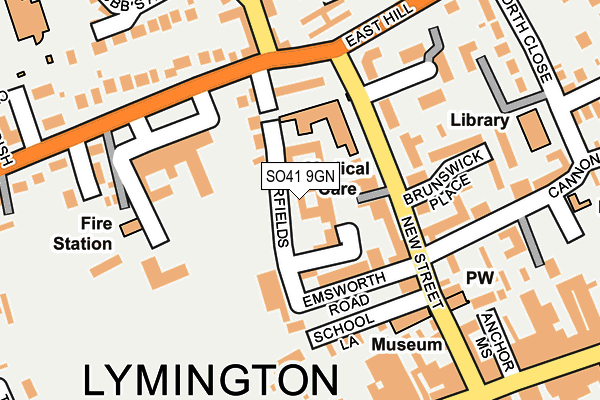 SO41 9GN map - OS OpenMap – Local (Ordnance Survey) SO41 9GN map - OS OpenMap – Local (Ordnance Survey)