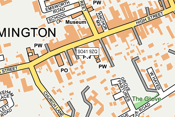 SO41 9ZQ map - OS OpenMap – Local (Ordnance Survey) SO41 9ZQ map - OS OpenMap – Local (Ordnance Survey)