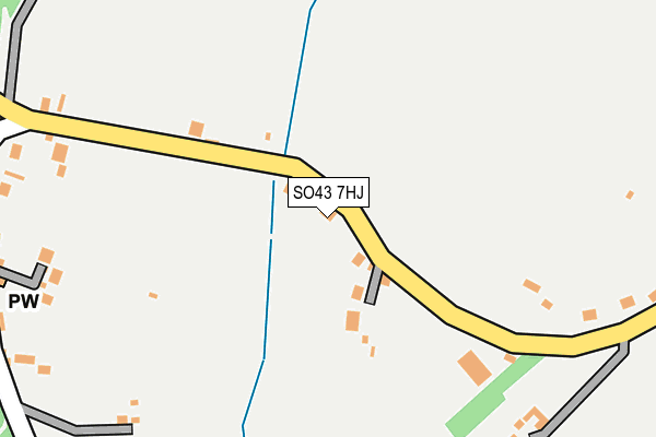 SO43 7HJ map - OS OpenMap – Local (Ordnance Survey) SO43 7HJ map - OS OpenMap – Local (Ordnance Survey)