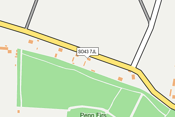 SO43 7JL map - OS OpenMap – Local (Ordnance Survey)