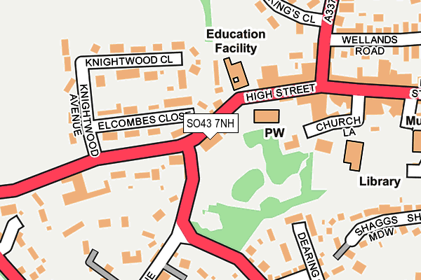 SO43 7NH map - OS OpenMap – Local (Ordnance Survey) SO43 7NH map - OS OpenMap – Local (Ordnance Survey)