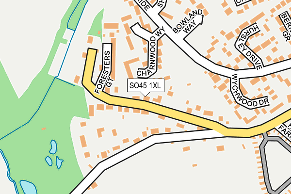 SO45 1XL map - OS OpenMap – Local (Ordnance Survey) SO45 1XL map - OS OpenMap – Local (Ordnance Survey)