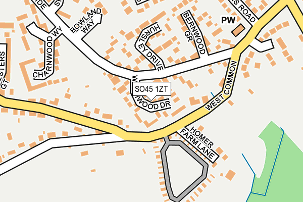 SO45 1ZT map - OS OpenMap – Local (Ordnance Survey) SO45 1ZT map - OS OpenMap – Local (Ordnance Survey)