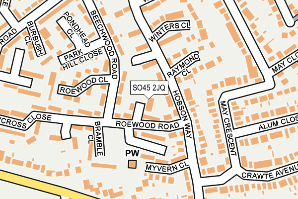 SO45 2JQ map - OS OpenMap – Local (Ordnance Survey) SO45 2JQ map - OS OpenMap – Local (Ordnance Survey)