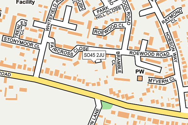 SO45 2JU map - OS OpenMap – Local (Ordnance Survey) SO45 2JU map - OS OpenMap – Local (Ordnance Survey)