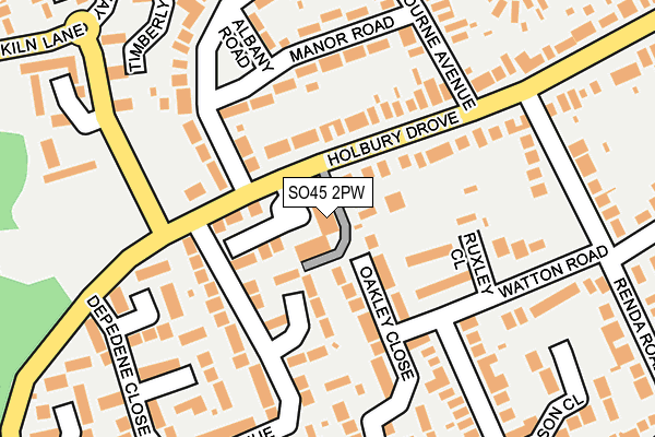 SO45 2PW map - OS OpenMap – Local (Ordnance Survey) SO45 2PW map - OS OpenMap – Local (Ordnance Survey)