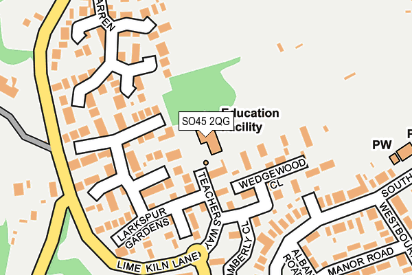 SO45 2QG map - OS OpenMap – Local (Ordnance Survey) SO45 2QG map - OS OpenMap – Local (Ordnance Survey)