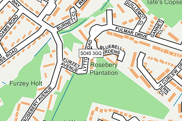 SO45 3GQ map - OS OpenMap – Local (Ordnance Survey) SO45 3GQ map - OS OpenMap – Local (Ordnance Survey)