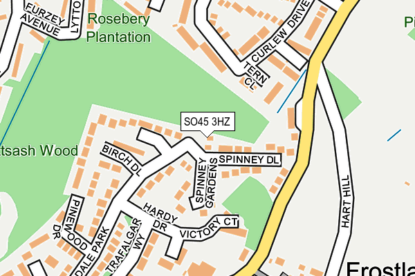SO45 3HZ map - OS OpenMap – Local (Ordnance Survey) SO45 3HZ map - OS OpenMap – Local (Ordnance Survey)