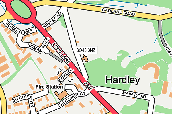 SO45 3NZ map - OS OpenMap – Local (Ordnance Survey) SO45 3NZ map - OS OpenMap – Local (Ordnance Survey)