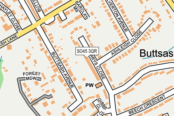 SO45 3QR map - OS OpenMap – Local (Ordnance Survey) SO45 3QR map - OS OpenMap – Local (Ordnance Survey)